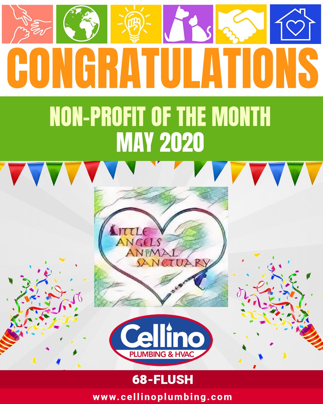 Cellino Plumbing Nonprofit Of The Month - May 2020