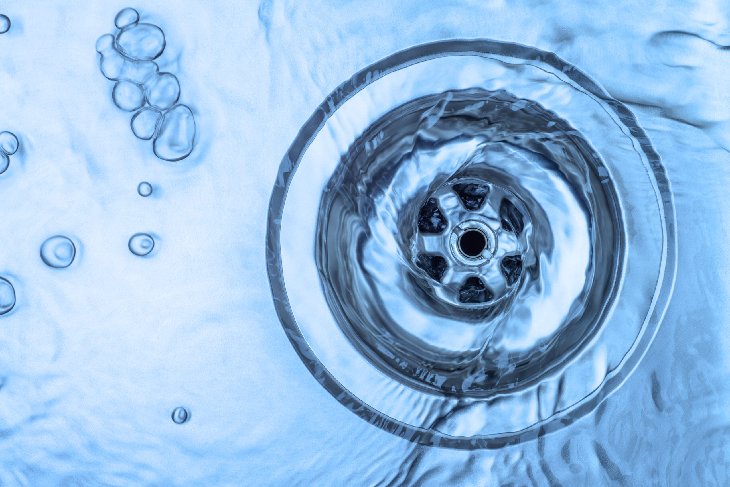 Kitchen sink, running water